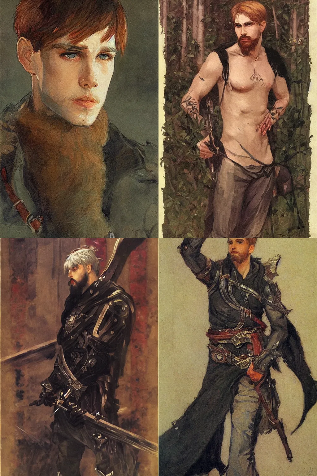 Prompt: male character art by vasnetsov