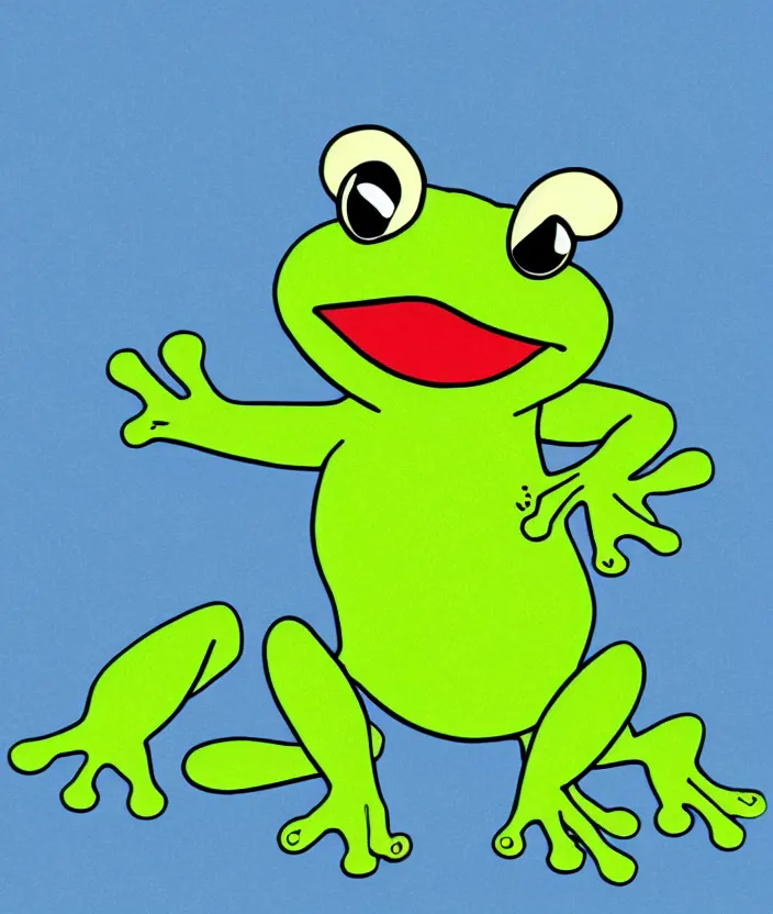 chibi animated frog, in the style of sanrio and hello, Stable Diffusion