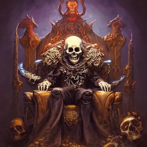 evil king on throne drawing