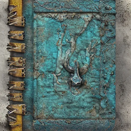 Prompt: journal filled with ancient writing, majestic, fantasy, cursed, realistic texture, octane render