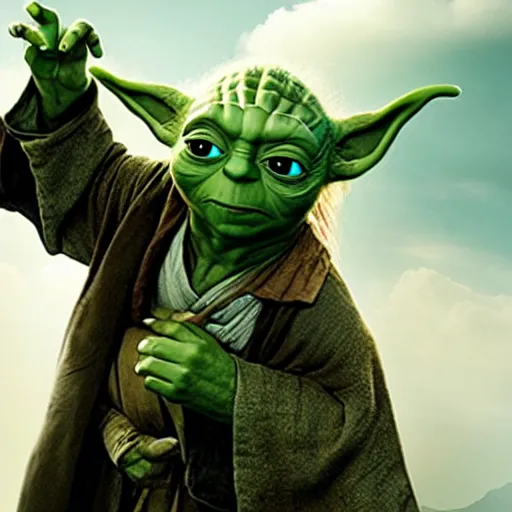 Image similar to film still of yoda in pirates of the caribbean movie 4 k