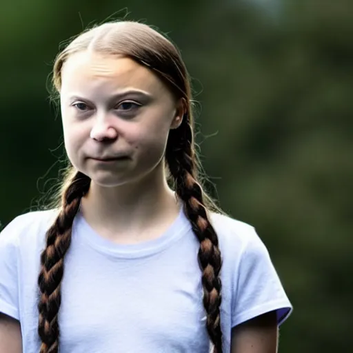 Image similar to photo of greta thunberg standing on top of a very tall tower