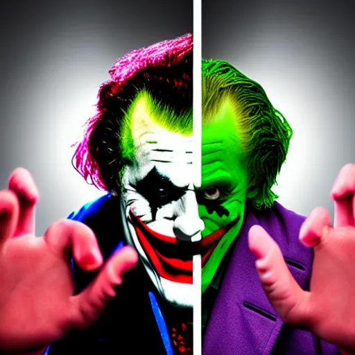 Prompt: jerry springer as the joker, sony a 7 r iv, symmetric balance, polarizing filter, photolab, lightroom, 4 k, dolby vision, photography awardm, voque, perfect face