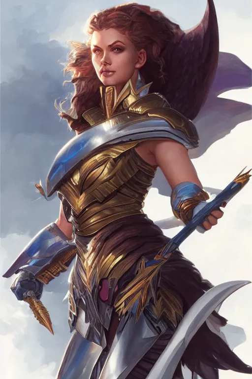 Image similar to amazon valkyrie athena, d & d, fantasy, portrait, highly detailed, headshot, digital painting, trending on artstation, concept art, sharp focus, illustration, art by artgerm and greg rutkowski and magali villeneuve