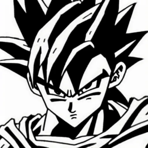 Prompt: Goku with an undercut haircut, Anime art, Bleach,