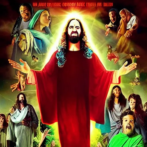 Prompt: “The incredible poster for Jesus Part 2: the silly slappening, universal pictures, 4K”