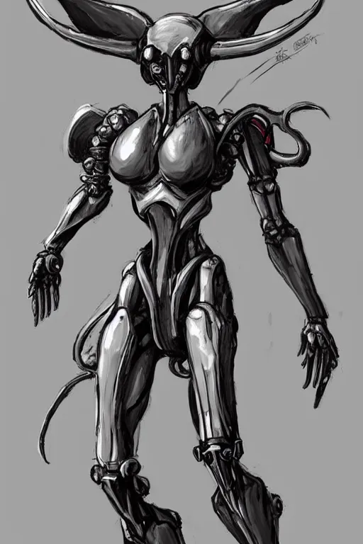 Image similar to full body alien female concept art, humanoid form, evil mecha muscle, horseshoe crap squid, digital art, in the style of ben lol, brian sum, ramil sunga, herbert lowis, furio tedesschi, christopher cao, frederic daoust, joe botardo, artstation, pinterest, deviantart, photoshop, unreal engine