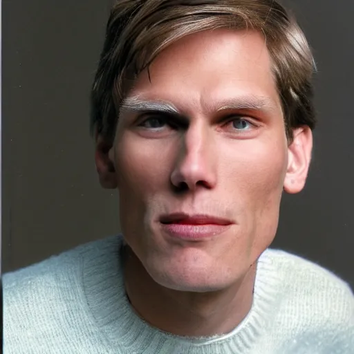 Image similar to A photograph of middle-aged Jerma985 in his fourties with short hair who looks like Jerma985 wearing a sweater in the 2010s, Jerma985, looks like Jerma985, taken in the late 2010s, taken on a 2010s Camera, realistic, hyperrealistic, very realistic, highly detailed, very detailed, extremely detailed, detailed, digital art, trending on artstation, headshot and bodyshot, detailed face, very detailed face