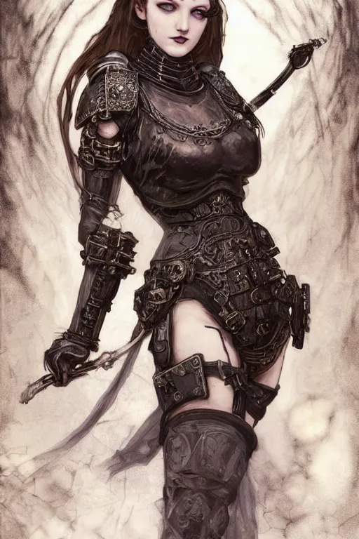 Prompt: beautiful and gothic and victorian and dieselpunk young medieval female armor portrait +smoky eyes+front face with light flowing hair, ultradetail face, ruined ancient Agora of Athens, art and illustration by tian zi and craig mullins and WLOP and alphonse mucha, fantasy, intricate complexity, human structure, human anatomy, fantasy character concept, watermark, blurry, hyperrealism 8k