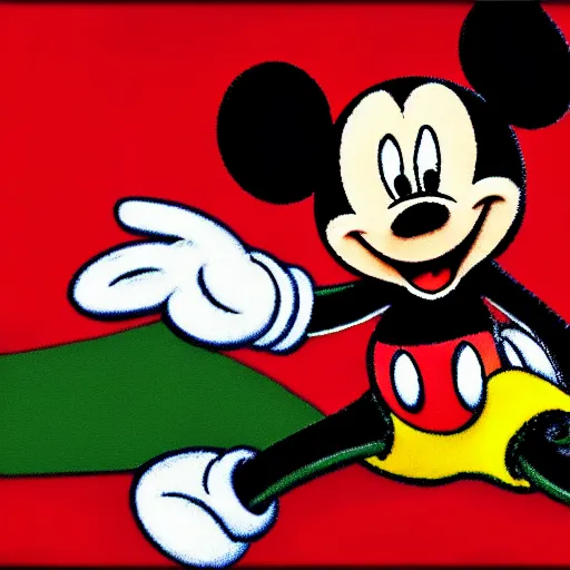 Image similar to [ mickey mouse ] in a horror game, [ digital art ]!!, 4 k quality