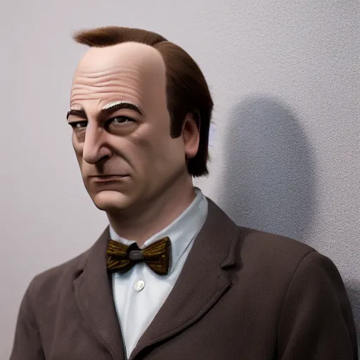 Image similar to film still of bob odenkirk dressed up as bob from bob's burgers, realistic, hyperrealistic, ultra realistic, real, real world, highly detailed, very detailed, extremely detailed, intricate details, 8 k resolution, hd quality