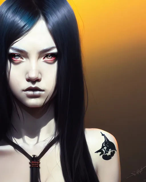 Prompt: full atomic scan face shot of a beautiful warlord girl, in tshirt with her buck knife ready, her morbid interests, irish, by saruei and guweiz and ilya kuvshinov and george miller, digital art, highly detailed, intricate, sharp focus, trending on artstation hq, deviantart, pinterest, unreal engine 5, 4 k uhd image