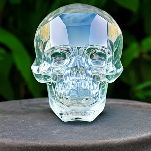 Image similar to crystal human head