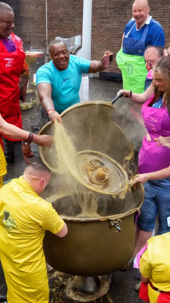 Image similar to dave benson phillips cooking up a cauldron of gunge