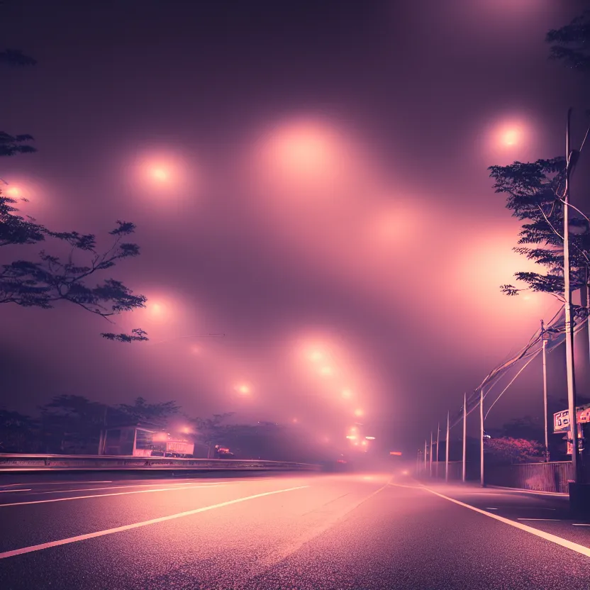 Image similar to one car JZX90 twin turbo drift middle of empty street, misty kanagawa prefecture, night, cinematic color, photorealistic, highly detailed,