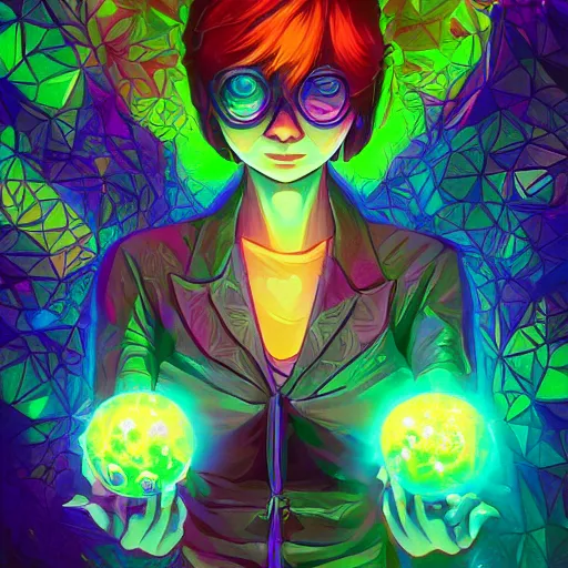 Image similar to skill magic geek inside matrix deepdream radiating a glowing aura stuff loot legends stylized digital illustration video game icon artstation lois van baarle, ilya kuvshinov, rossdraws,