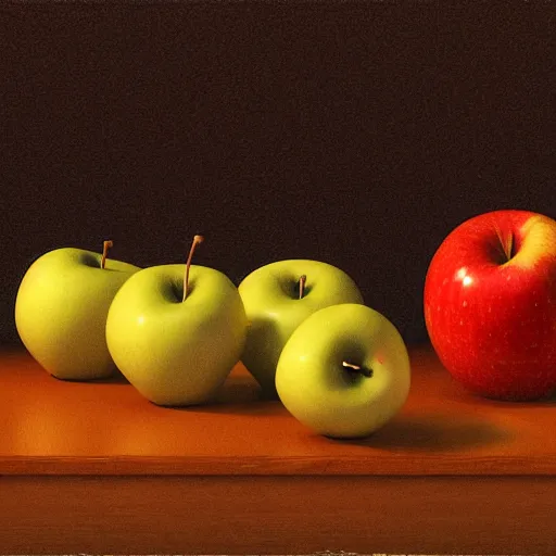 Image similar to Apofiss, still life of an apple, by Calarts and Apofiss, volumetric lighting, by Apofiss