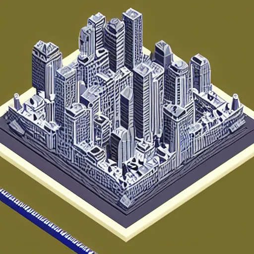 Image similar to isometric voxel art of paris