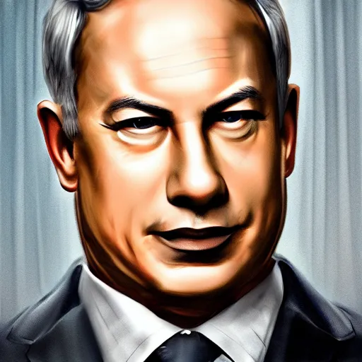 Image similar to binyamin netanyahu portrait film in the style of game of thrones digital art