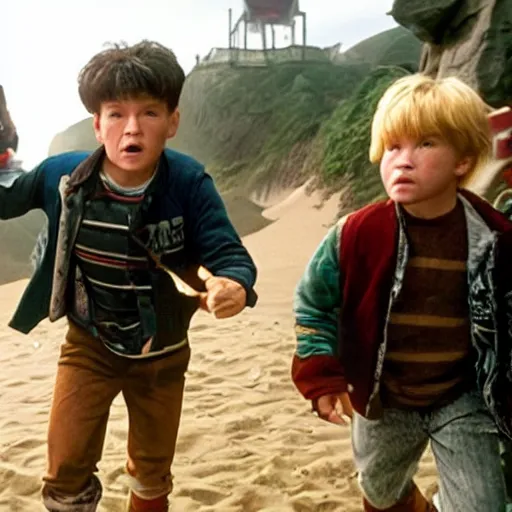 Prompt: A still image from Goonies 2