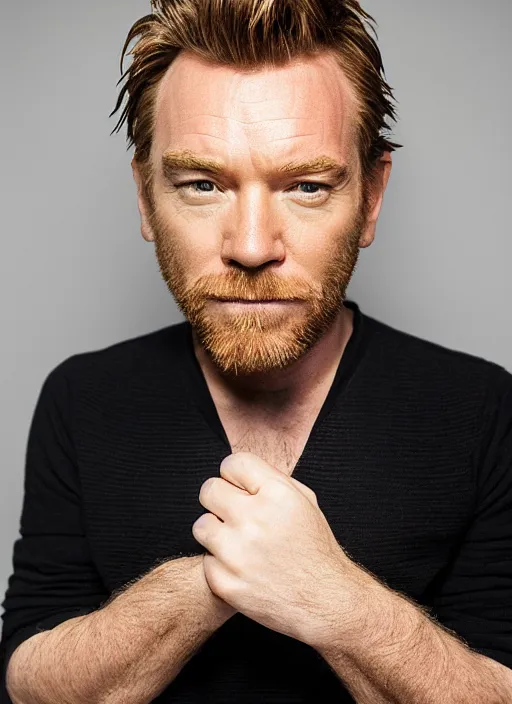 Image similar to professional portrait photography of Ewan McGregor