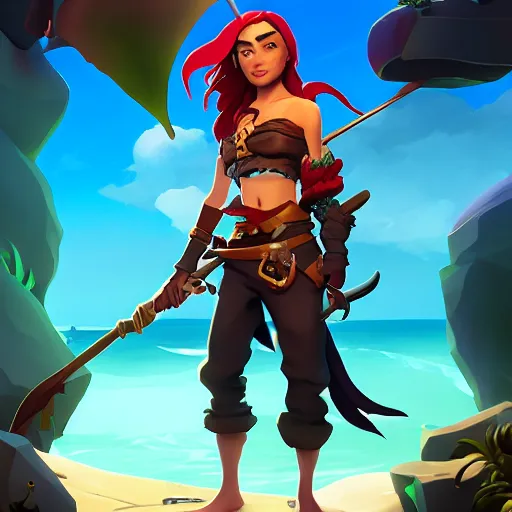 Image similar to jack the pirate mermaid on sea of thieves game avatar hero, behance hd by jesper ejsing, by rhads, makoto shinkai and lois van baarle, ilya kuvshinov, rossdraws global illumination