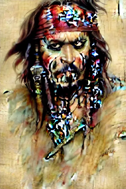 Image similar to ( ( ( ( ( 1 9 5 0 s jack sparrow. muted colors. ) ) ) ) ) by jean - baptiste monge!!!!!!!!!!!!!!!!!!!!!!!!!!!