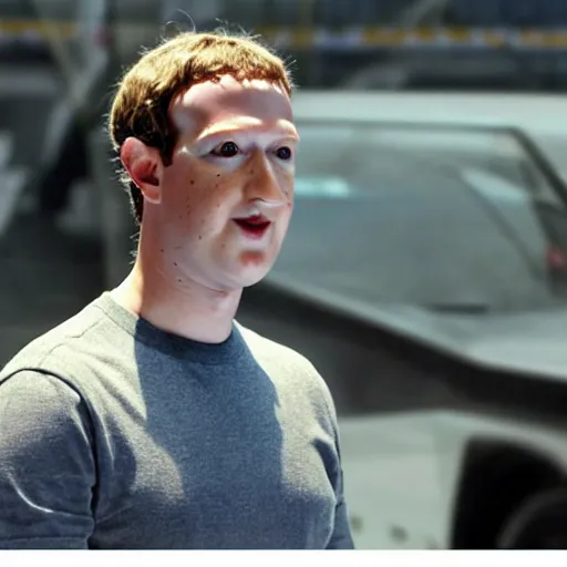 Prompt: Mark Zuckerberg plays Terminator, VFX film