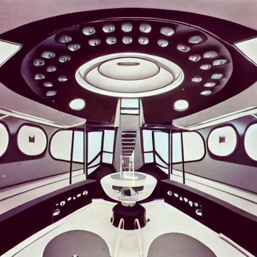 Prompt: spaceship starship battlestar interior design by Alvar Aalto