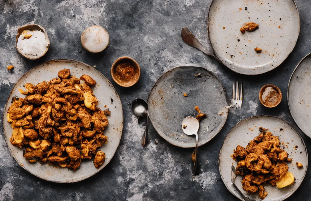 Image similar to poop served on a plate, food photography