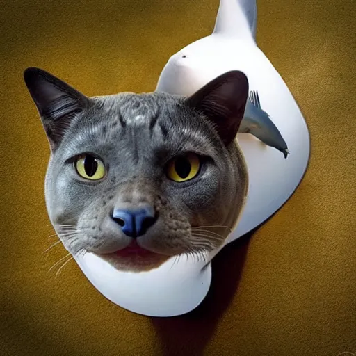 Image similar to a shark - cat - hybrid, animal photography