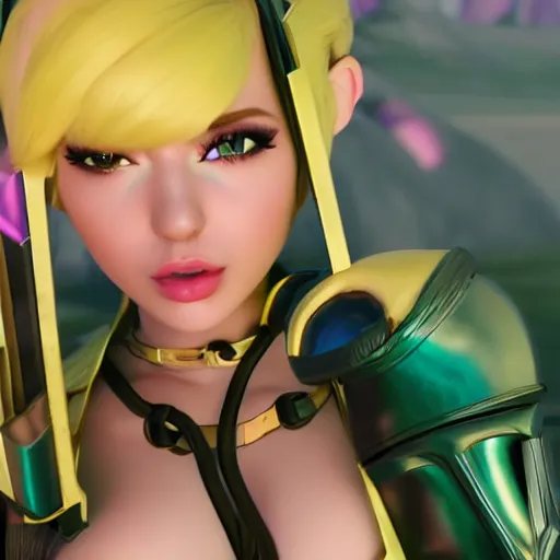 Image similar to still of pretty Riven (LoL) in KDA music video. 3d render, octane render, game art, realistic, highly detailed, trending on artstation, 4k, trending on artstation, pixar, cgsociety, unreal engine 5, redshift render, trending on artstation, blender, behance, cg