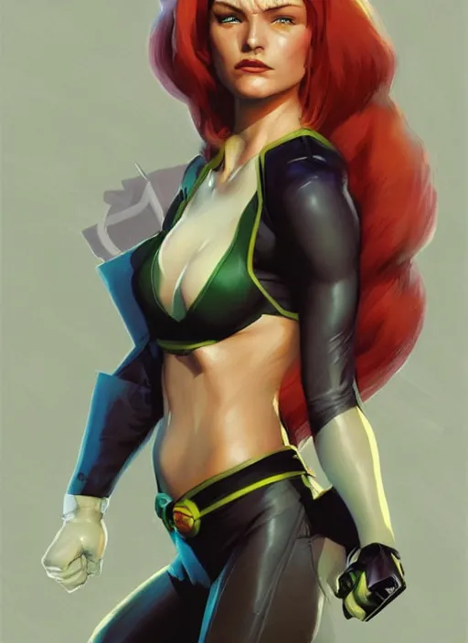 Prompt: very detailed masterpiece painting of rogue from x - men : the animated series ( 1 9 9 2 ), portrait, artstation, concept art by greg rutkowski