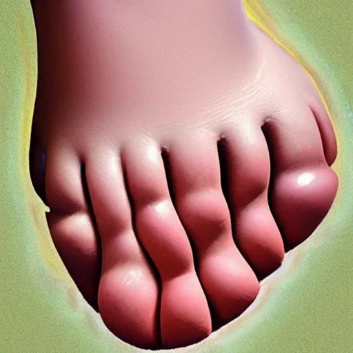 Image similar to a human foot with a missing toe