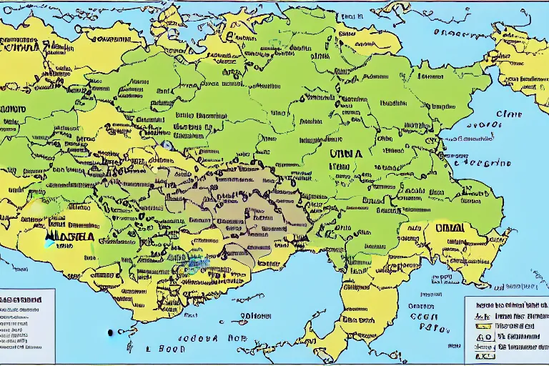 Image similar to map of russia completely landlocked by ukraine