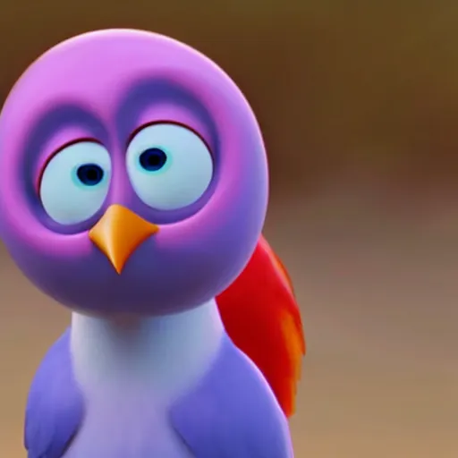 Prompt: Bird Bird as a Pixar character