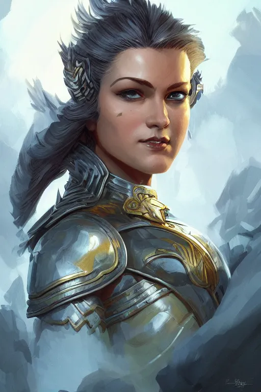 Image similar to amazon valkyrie athena, d & d, fantasy, portrait, highly detailed, headshot, digital painting, trending on artstation, concept art, sharp focus, illustration, art by artgerm and greg rutkowski and magali villeneuve