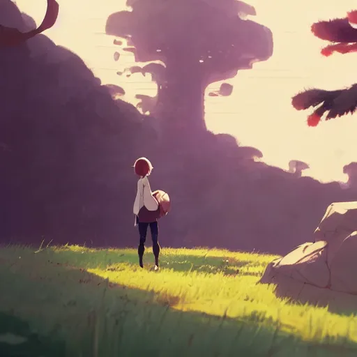 Image similar to need a place to hide, but i can't find one near, wanna feel alive, outside i can't fight my fear, cory loftis, james gilleard, atey ghailan, makoto shinkai, goro fujita, studio ghibli, rim light, exquisite lighting, clear focus, very coherent, plain background