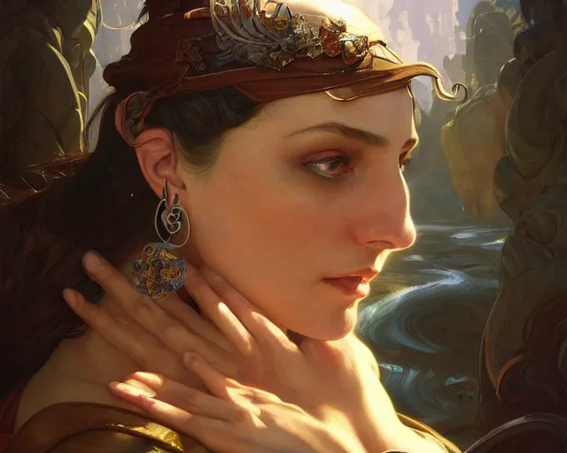 Image similar to photography of ma © ret oppenheim, deep focus, d & d, fantasy, intricate, elegant, highly detailed, digital painting, artstation, concept art, matte, sharp focus, illustration, hearthstone, art by artgerm and greg rutkowski and alphonse mucha