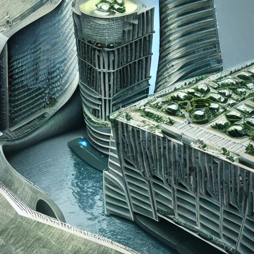 scifi architecture, city, sustainable, ecology, green, | Stable ...