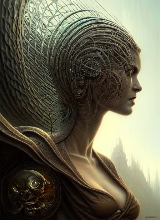 Prompt: closeup portrait shot of a demon woman in a scenic dystopian environment, intricate, elegant, highly detailed, centered, digital painting, artstation, concept art, smooth, sharp focus, illustration, artgerm, tomasz alen kopera, peter mohrbacher, donato giancola, joseph christian leyendecker, wlop, boris vallejo