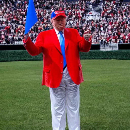 Image similar to Donald Trump in a Russian baseball uniform