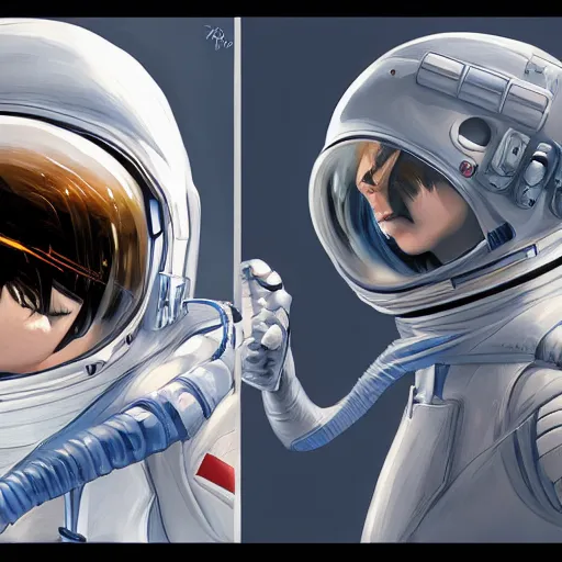 Image similar to a eel in a astronaut suit, 3d, sci-fi fantasy, intricate, elegant, highly detailed, lifelike, photorealistic, digital painting, artstation, illustration, concept art, sharp focus, art in the style of Shigenori Soejima