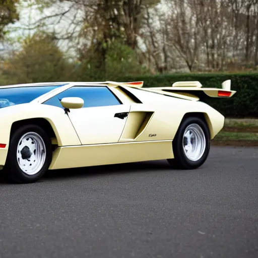 Image similar to 2011 car (((countach))) round edges bland color econobox