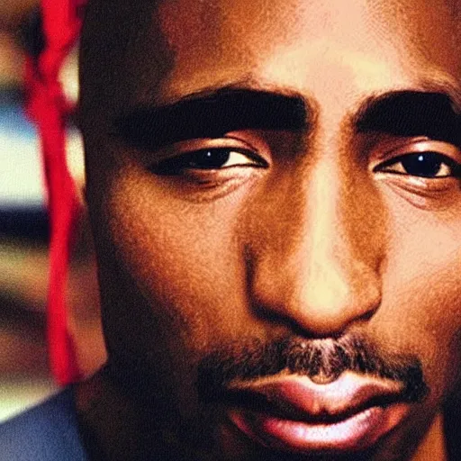 Image similar to Tupac Shakur, screenshot from a 2012s anime