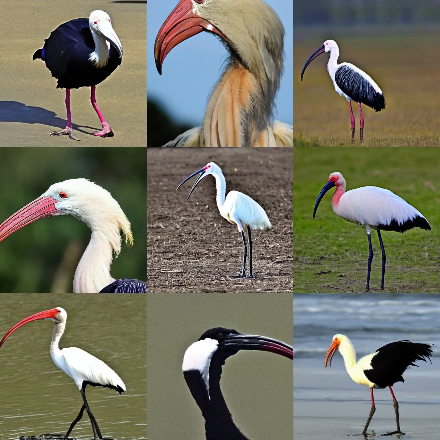 Prompt: an ibis that looks like donald trump