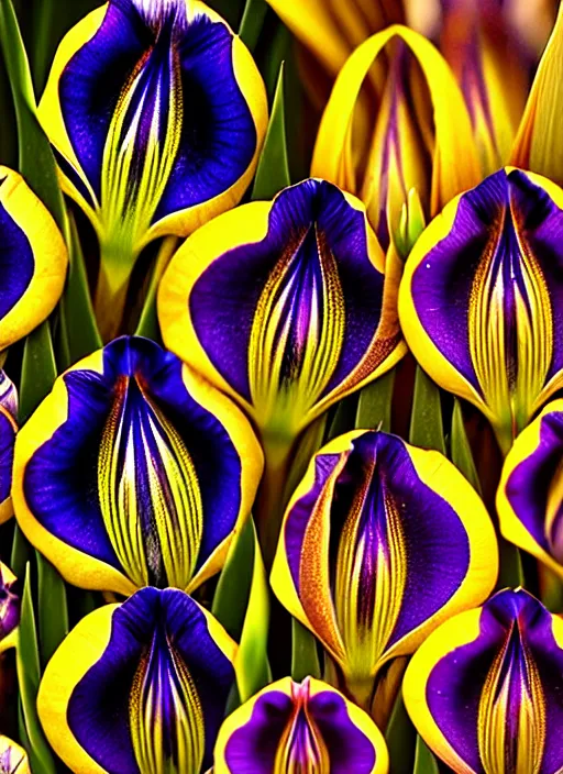 Image similar to montage of thin ringshaped irises, detailed colored textures, eyelashes, advanced art, art styles mix, from wikipedia, wet relections in eyes, sunshine, hd macro photograph, from side, grid o various eye shapes