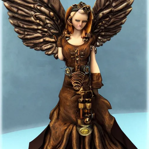 Prompt: a steampunk angel, photorealistic.