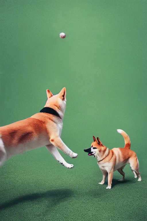 Image similar to 📷 shiba _ inu wielding baseball _ bat, canine photography, dramatic shot, very detailed, 4 k ✨