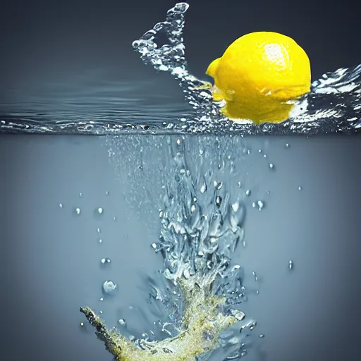 Image similar to lemon, splash underwater! photoshop edit, golden ratio